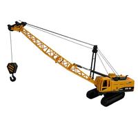 Grúa de juguete gigante para niños, 60 cm, con luces, sonidos, movimiento de fricción, grúa de construcción con orugas, eleva la carga y rotación de 360 grados, grúa de construcción, juguete supergrúa