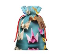 Grúa de papel de origami, 1 bolsa con cordón de 4.7 x 6.9 pulgadas, duradera y elegante, ideal para regalos personalizados de Halloween