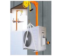 Grúa elevadora de aire acondicionado portátil, capacidad de 660 libras, herramienta desmontable para una fácil instalación, incluye cabrestante para unidad exterior resistente