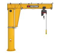 Grúa giratoria de columna MEISTER M Vetter, con polipasto eléctrico de cadena HF, carga máx. 1000 kg