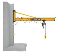 Grúa giratoria de pared PRAKTIKUS PW Vetter, sin polipasto eléctrico de cadena, carga máx. 1000 kg