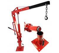 Grúa hidráulica 1T | Giratoria 360° | Plegable | Elevación Motor para Taller Furgoneta