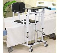 Grúa hidráulica de traslado para pacientes, silla portátil para personas mayores, silla hidráulica eléctrica de traslado para pacientes, inodoro y mesa de comedor, asiento abatible a 180°, s