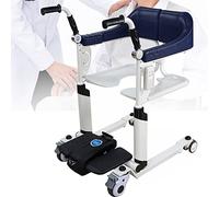 Grúa hidráulica para pacientes, silla de ruedas para el hogar, elevador portátil para pacientes con asiento abatible a 180°, silla de ducha, silla de inodoro con bacinilla, silla con inodoro