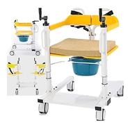 Grúa hidráulica para pacientes, silla de traslado para personas mayores, ligera, antideslizante, impermeable, con apertura y cierre trasero de 180° y panel de polipropileno, ideal para pacie
