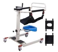 GrúA Multifuncional Para El Hogar Silla De Ducha PortáTil Para BañO, Elevador Manual Con Asiento Y CojíN Abatibles De 180°,Para Adultos Y Personas Mayores