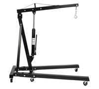 Grúa plegable de 2 toneladas con motor para cargas pesadas de acero al carbono con 6 ruedas de hierro, grúa hidráulica de taller, grúa de carga, elevador de motor, grúa de carga para reparación de