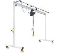 Grúa portal de acero PA Vetter, polipasto eléctrico de cadena y carrillo de traslación manual, carga máx. 1000 kg