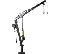 Grúas y polipastos de remolque Grúa para camión de servicio pesado con cabrestante hidráulico, grúa plegable para plataforma para polipasto motor, elevación(Black)