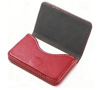 GrueGard Porta Tarjetas de Visita, Cuero PU Estuche Caja (Red, Slim*1)