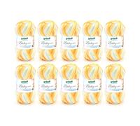 Gründl 3457 - 03 Baby Color lana, 70% poliacrílico, 30% poliamida, Naranja Multicolor, 35 x 32 x 8 cm, pack of 10