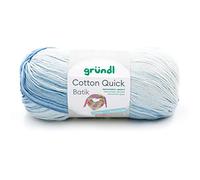 Gründl 4921-02 Hilo De Ganchillo Cotton Quick Batik - Azul Claro-Medio-Azul Oscuro - 260 m