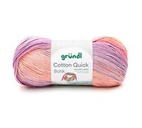 Gründl 4921-06 Hilo De Ganchillo Cotton Quick Batik - Crema-Rosa-Morado-Lila - 260 m