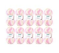 Gründl Baby color Hilo de calceta/ganchillo 10 x 50 g, rosa multicolor