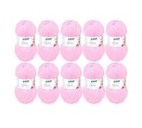 Gründl Baby uni Hilo de calceta/ganchillo 10 x 50 g, rosa