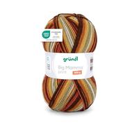 Gründl Big Mamma Print - Lana XXL para tejer - ovillo grande de 400 g / 1040 m - lana con degradado de color 100% poliacrílico - senf-kürbis-kupfer-rehbraun-moos