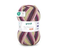 Gründl Big Mamma Print - Lana XXL para tejer - ovillo grande de 400 g / 1040 m - lana con degradado de color 100% poliacrílico - malve-nude-limette-graugrün