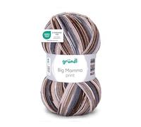 Gründl Lana para Tejer y Hacer Crochet Big Mamma Print Hilo, Acrílico, Invierno, 1040