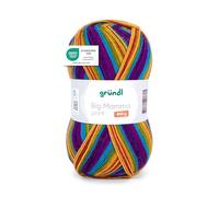 Gründl Big Mamma Print XXL - Lana para tejer con degradado de color, suave y agradable al tacto, 100 % poliacrílico, 1 ovillo, 400 g/1040 m, tamaño de aguja 3,5-4,5, amarillo maíz-magenta