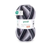 Gründl Big Mamma Print XXL - Lana para tejer con degradado de color, suave y agradable al tacto, 100 % poliacrílico, 1 ovillo, 400 g/1040 m, tamaño de la aguja 3,5-4,5, gris antracita, gris ratón