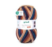 Gründl Big Mamma Print XXL - Lana para tejer con degradado de color, suave y agradable al tacto, 100 % poliacrílico, 1 ovillo, 400 g/1040 m, tamaño de la aguja: 3,5-4,5, tinta cobre, malva, beige