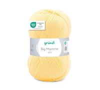 Gründl Big Mamma uni (hilo para calcetar y ganchillo con carácter de lana de 100% poliacrílico, 400 g / 1040 m, tamaño de aguja: 3,5-4,5, 1 × 400 g), pastel yellow