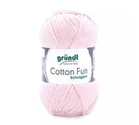 Gründl Cotton Fun - Ovillo de lana para tejer (100% algodón, certificado Oeko-Tex, 50 g/115 m, grosor de aguja: 3-4, 1 ovillo de 50 g), color orquídea