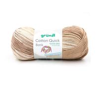 Gründl 4921-08 Hilo De Ganchillo Cotton Quick Batik - Natural-Marrón-Beige - 260 m