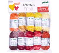 Gründl Cotton Quick Mini Shades 10 x 15 g, amarillo y rojo
