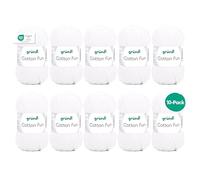 Gründl Cotton FUN lana, algodón, algodón, blanco, 27.00 x 11.00 x 07.00 cm, Pack of 10 unidades, talla única