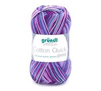 Gründl Cotton Quick Print Hilo, Aubergine Multicolor, ca. 225 m