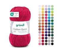Gründl Cotton Quick Uni Hilo 1 ovillos 50 g, borgoña