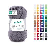 Gründl Cotton Quick Uni Hilo 1 ovillos 50 g, gris ratón