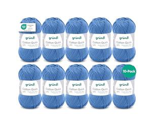 Gründl Cotton Quick Uni Hilo 10 ovillos 50 g, océan