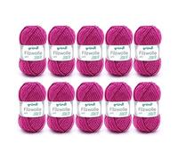 Gründl Economy Pack Hilo de Fieltro de Lana Uni, 10 Piezas, Fuschia, Fuchsia, 31x32x7.5 cm, 500