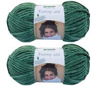 Gründl Funny Bunny - Hilo suave (2 paquetes de 100 g, incluye instrucciones para un conejo) 27 Verde Jungelgrün