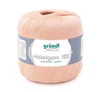 Gründl Hilo Crochet Häkelgarn 100, Salmón Claro, 566 m