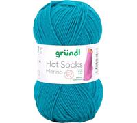 Gründl Hots Socks Merino Uni - Ovillo de lana para calcetines, 4 hilos, 50 g/200 m, 75% lana virgen (merino, superwash), 25% poliamida, sin mulesing, certificado Öko-tex Standard, (20 petróleo)