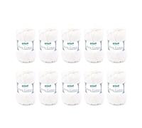 Gründl King Cotton (filato per maglieria e uncinetto morbido e voluminoso in 55% poliacrilico e 45% cotone, 50 g / 78 m, misura dell'ago: 6-7, 10 x 50 g), crema