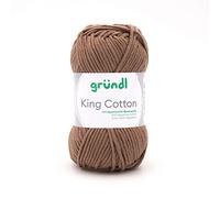 Gründl King Cotton - Ovillo de lana para tejer y ganchillo (55% poliacrílico y 45% algodón, 50 g/78 m, grosor de la aguja: 6-7, 1 x 50 g)
