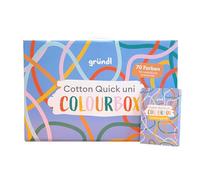 Gründl Lana Cotton Quick Uni Maleta de 70 colores con instrucciones - Lana fina para ganchillo - Hilo de punto - Brillante y delicado con la piel - 100% algodón - 70 ovillos 50 g/125 m - Grosor de