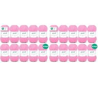 Gründl Lana Lisa Premium uni Hilo de tejer 100% poliacrílico, Hilo para tejer/ganchillo 50 g / 133 m, 10 bolas, Tamaño de la aguja 3,5-4,5; Rosa (Paquete de 2)