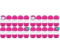 Gründl Lana Lisa Premium uni Hilo de tejer 100% poliacrílico, Hilo para tejer/ganchillo 50 g / 133 m, 10 bolas, Tamaño de la aguja 3,5-4,5; Rosa (Paquete de 2)