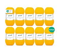 Gründl Lisa Premium Bolsa de 10 Ovillos, Acrílico, Amarillo, 34 x 30 x 8.5 cm, 1330