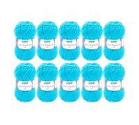 Gründl Lana Lisa Premium uni Hilo de tejer 100% poliacrílico, Hilo para tejer/ganchillo 50 g / 133 m, 10 bolas, Tamaño de la aguja 3,5-4,5; turquesa