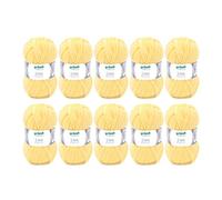 Gründl Lana Lisa Premium uni Hilo de tejer 100% poliacrílico, Hilo para tejer/ganchillo 50 g / 133 m, 10 bolas; amarillo pastel