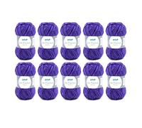 Gründl Lisa Premium Jeans - Hilo para tejer y ganchillo (carácter suave y lanoso, fácil de limpiar, 100% poliacrílico, 50 g/133 m, grosor de la aguja: 3,5-4,5, 10 ovillos de 50 g), Morado moteado