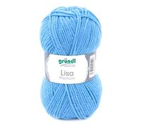 Gründl Lisa Premium Uni Yarn Hilo, Acrylic, Azul, 3,50-4,50 mm, 133
