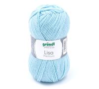 Gründl Lisa Premium Uni Yarn Hilo, Acrylic, Azul, 3,50-4,50 mm, 150