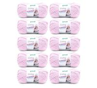 Gründl Living, Vorteilspack 10 Knäuel à 100 g Yarn Lana para Tejer y Hacer Ganchillo, Hilo Lavable de 80% poliacrílico y 20% Poliamida, m, tamaño de Aguja 8-9, 10 x 100 g, Rosa, Rose, One Size, 1100